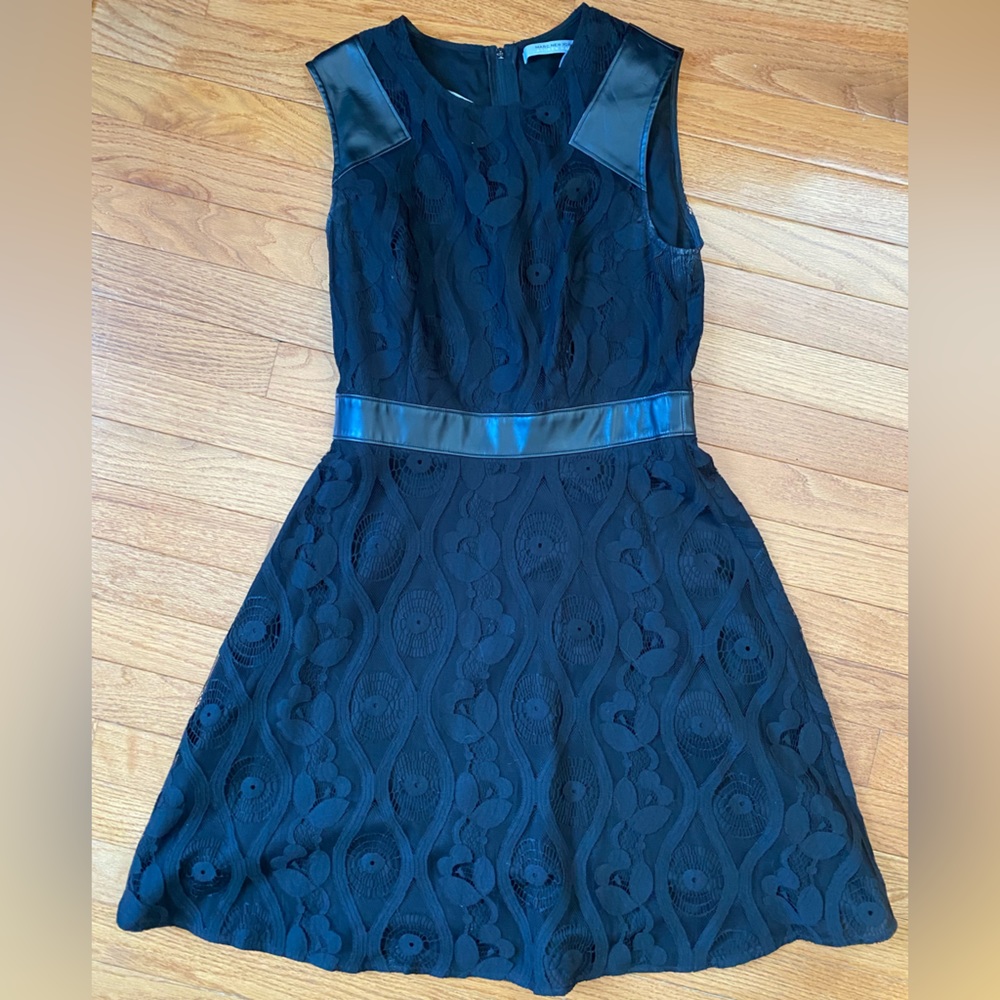 Black lace and leather dress! Size 6, Marc Jacobs. Only worn twice!